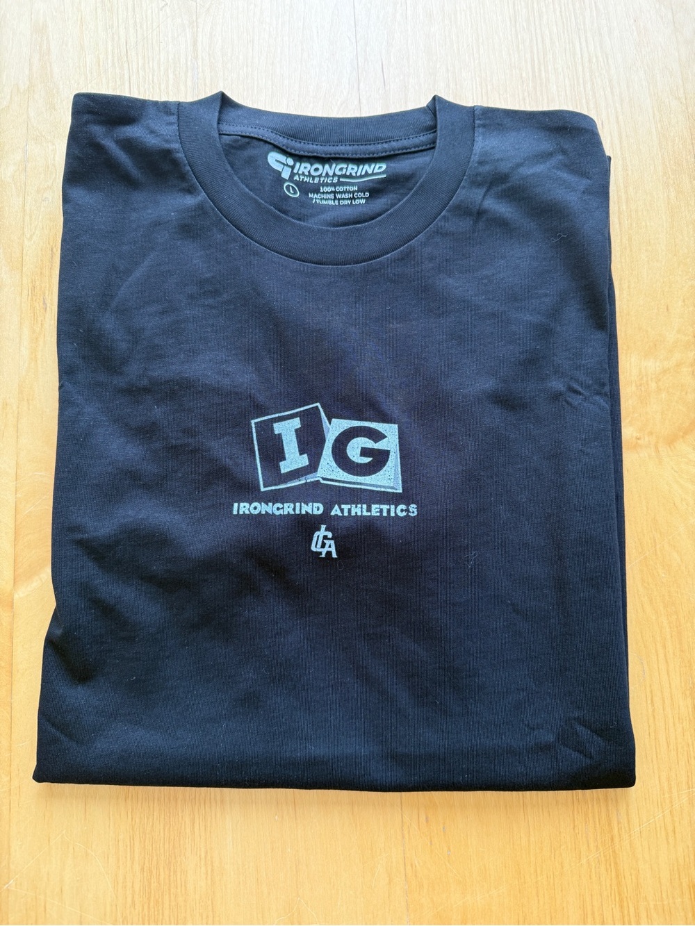 IronGrind Athletics Graphic Tee Dexter Lab Back Print Black Size Large